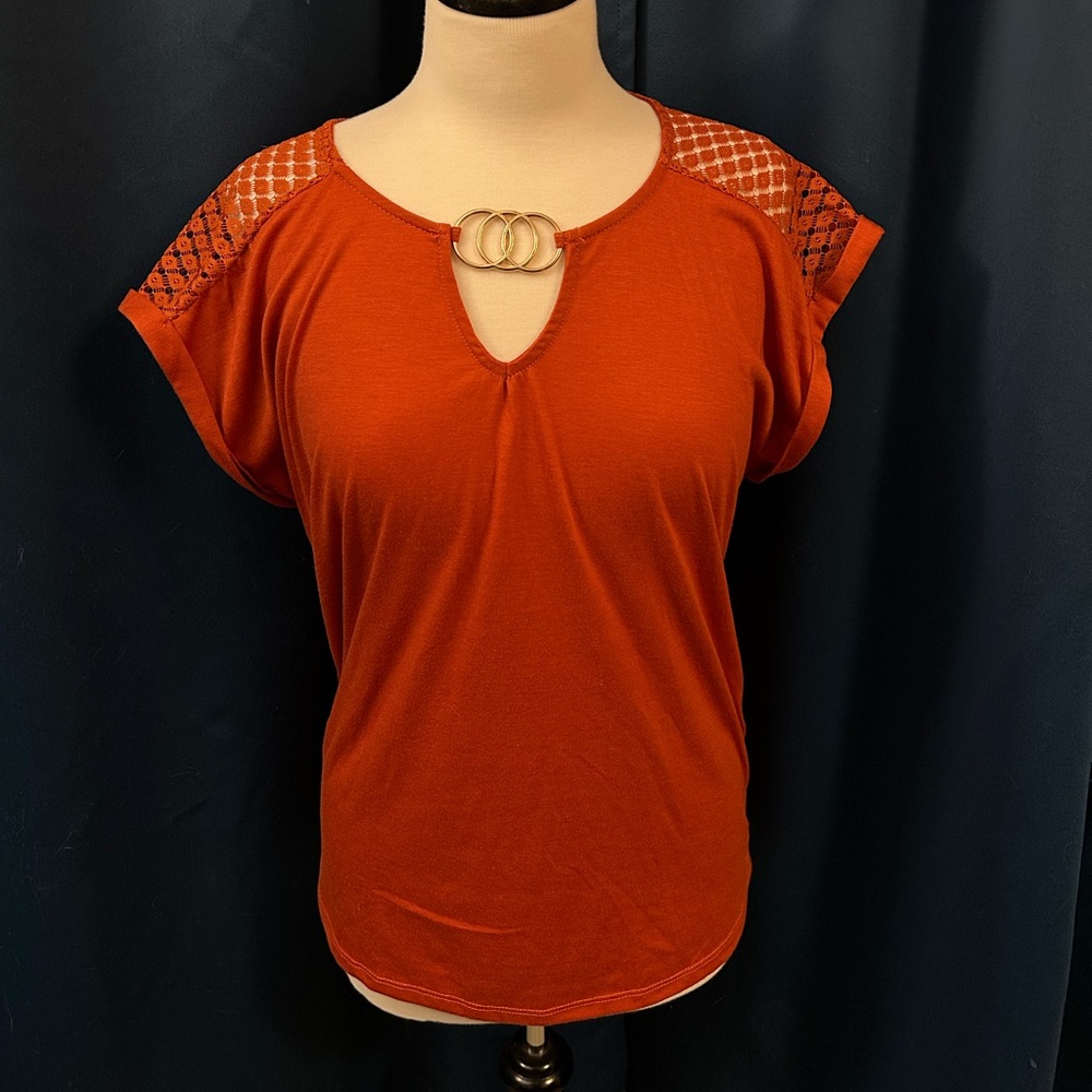 🍁 Daisy Fuentes Orange Autumn Top 🍁